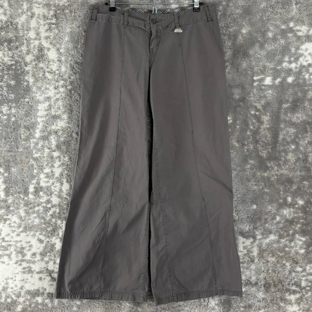 B By Burton Size 8 Wide‎ Leg Casual Chino Trousers Grey Full Length Women